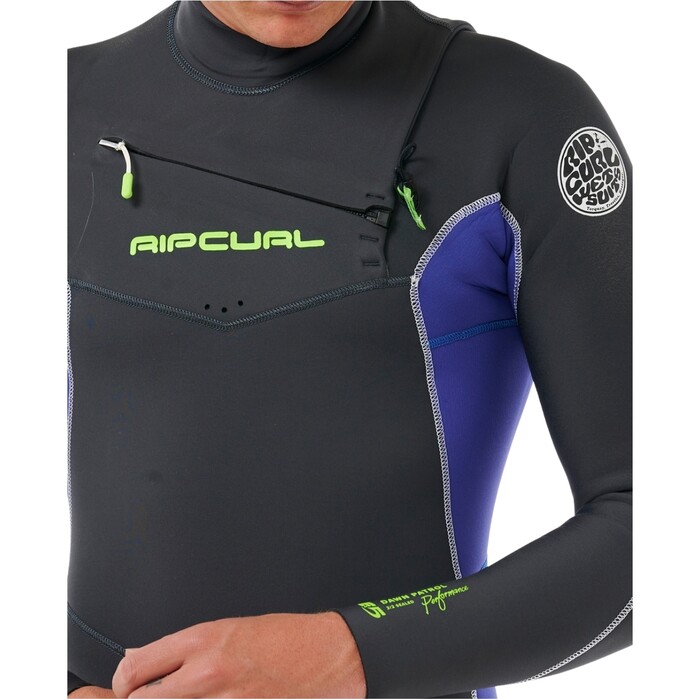 2024 Rip Curl Mens Dawn Patrol Performance 3/2mm Chest Zip Wetsuit 15EMFS - Wild Berry